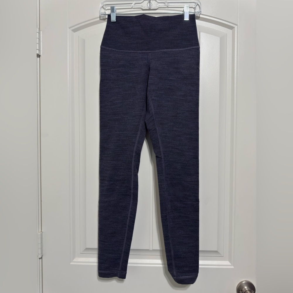 Lululemon Wunder Under Pant (Roll Down) Diamond Jacquard SpaceDye Black Nightfal